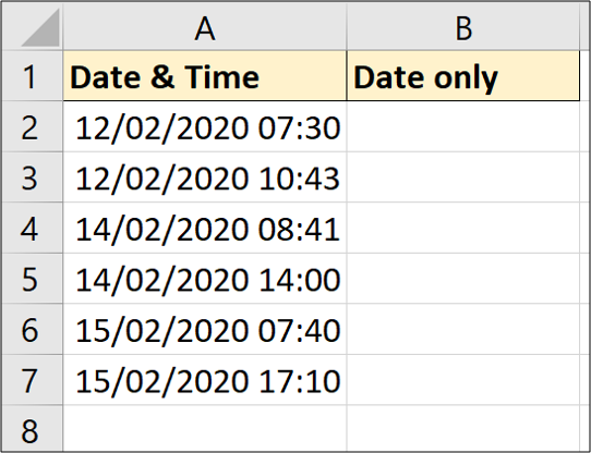 Date and time sample data