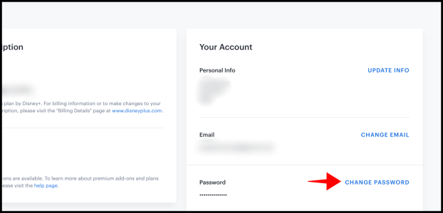 Hulu Change Password Option