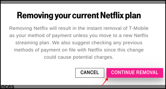T-Mobile Netflix Cancelation