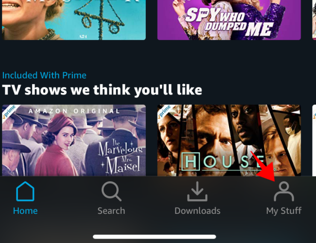 Prime Video Mobile Home Page