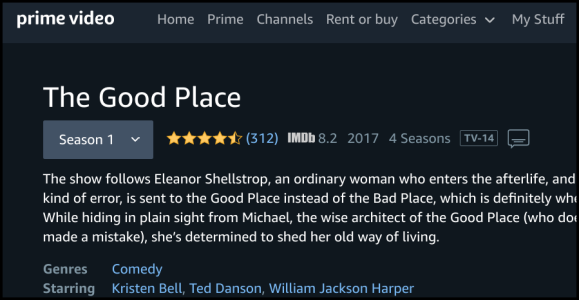 Amazon Prime Video The Good Place