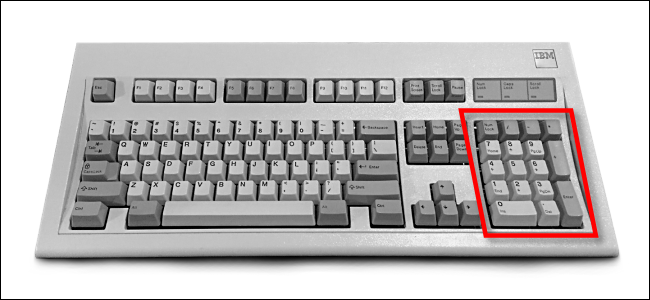 Numeric keypad on an IBM Model M Keyboard