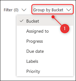The &quot;Group by Bucket&quot; option.