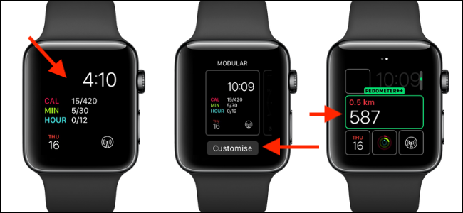 Adding Pedometer++ complication to the watch face