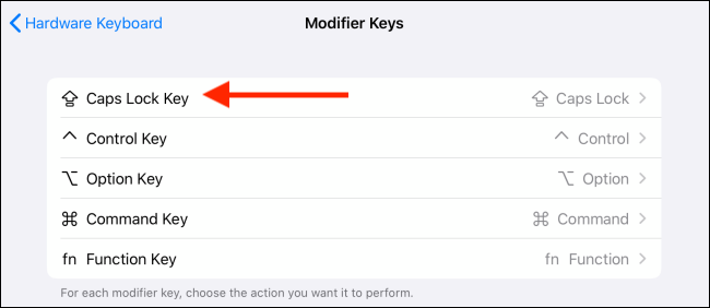 Choose the key to modify
