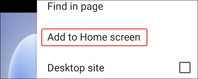 Chrome Add to Home Screen Button