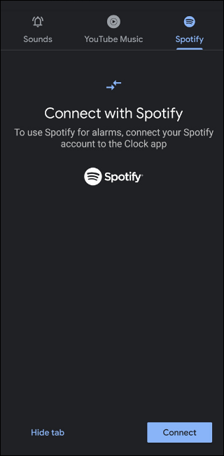 Spotify Connect to Clock App
