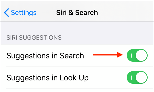 Disable Suggestions in Search