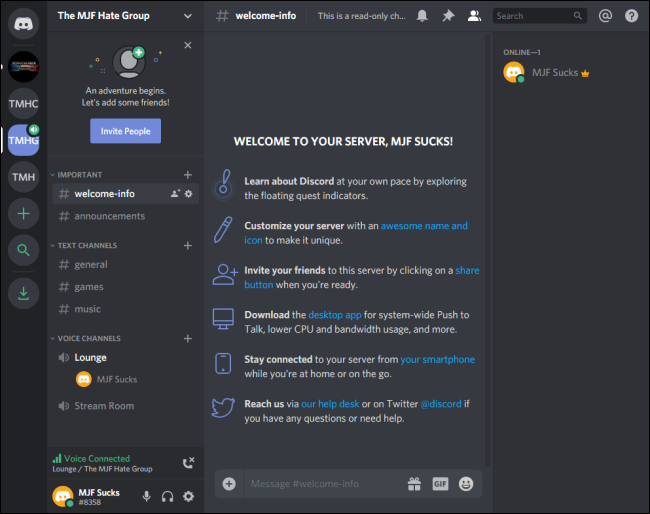 Discord Templated Server