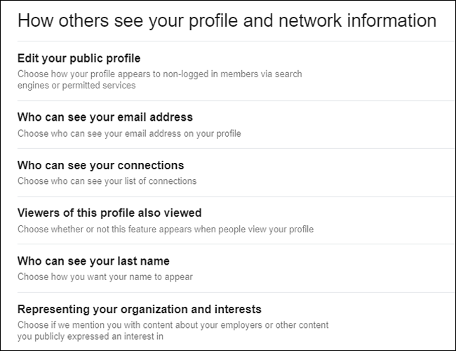 LinkedIn How others can see your profile