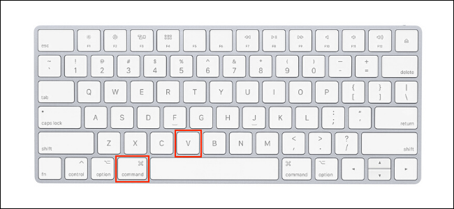 How to paste on Mac using keyboard shortcut