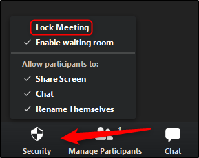 Lock the meeting room