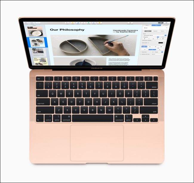 MacBook Air showing Magic Keyboard