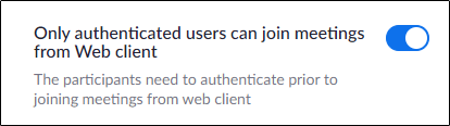 Only authenticated users can join option