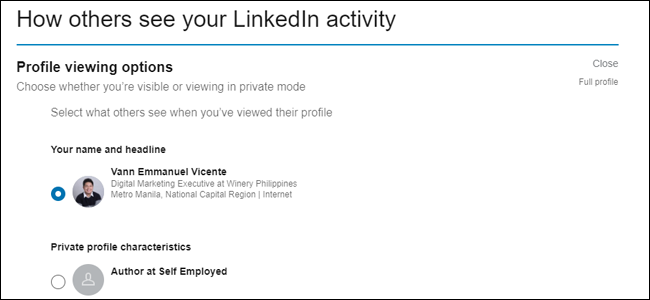 How others see your LinkedIn Activity