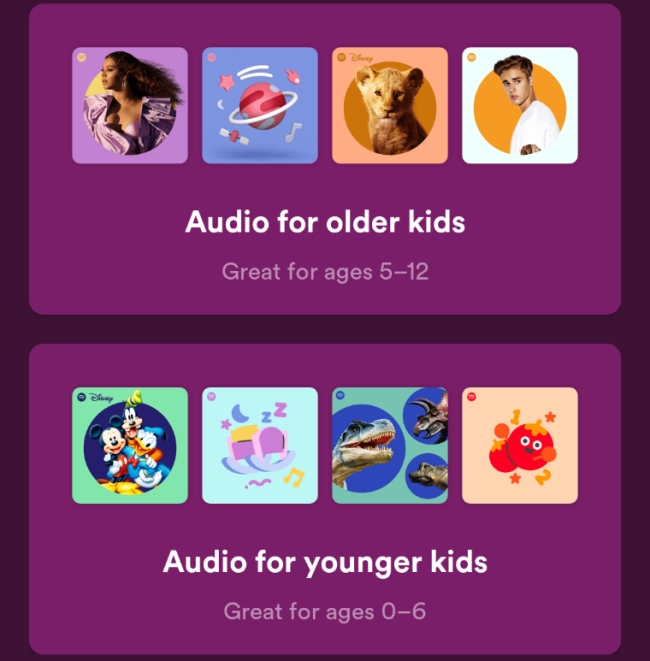 Spotify Kids Choose Age