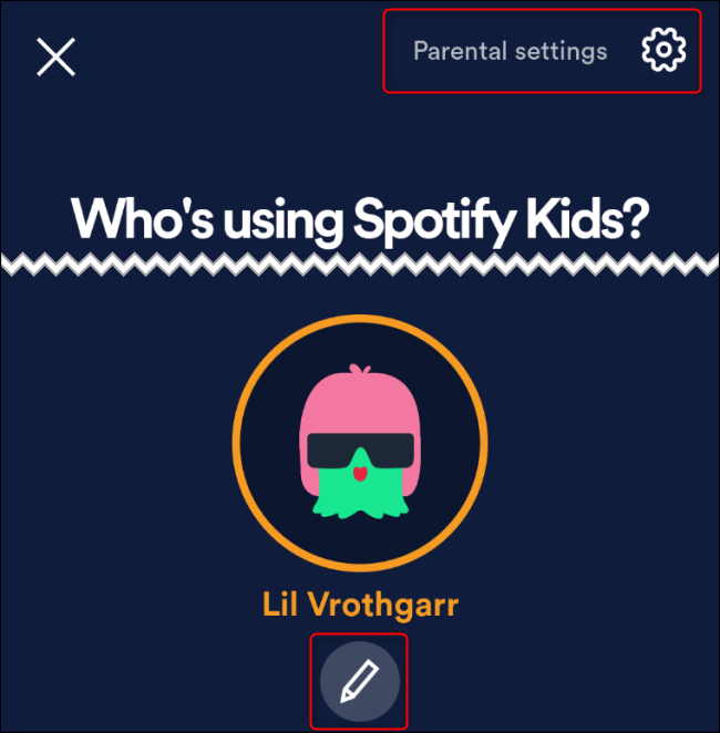 Spotify Kids Parental Settings