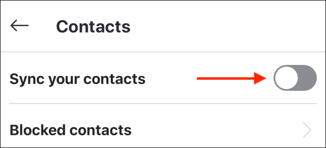 Tap to sync contacts on mobile