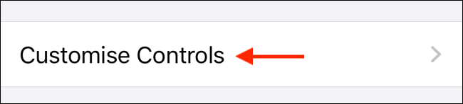 Tap on Customize Controls