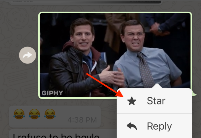 Tap on Star button to Start the GIF