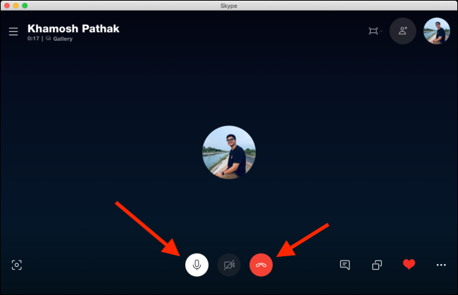 Voice calling interface in Slack for desktop