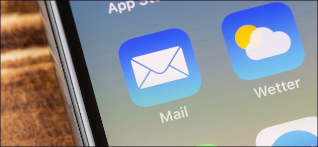 Apple Mail app icon on an iPhone