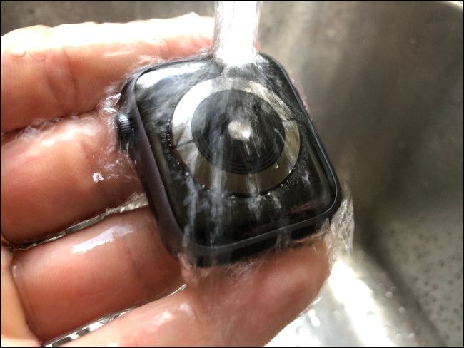 Rinse Apple Watch Underneath Warm Running Water