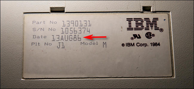The Manufacturing Date on Benj's Model M Keyboard