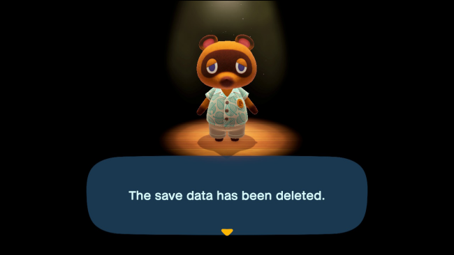 Player Registration Data has been deleted in Animal Crossing: New Horizons