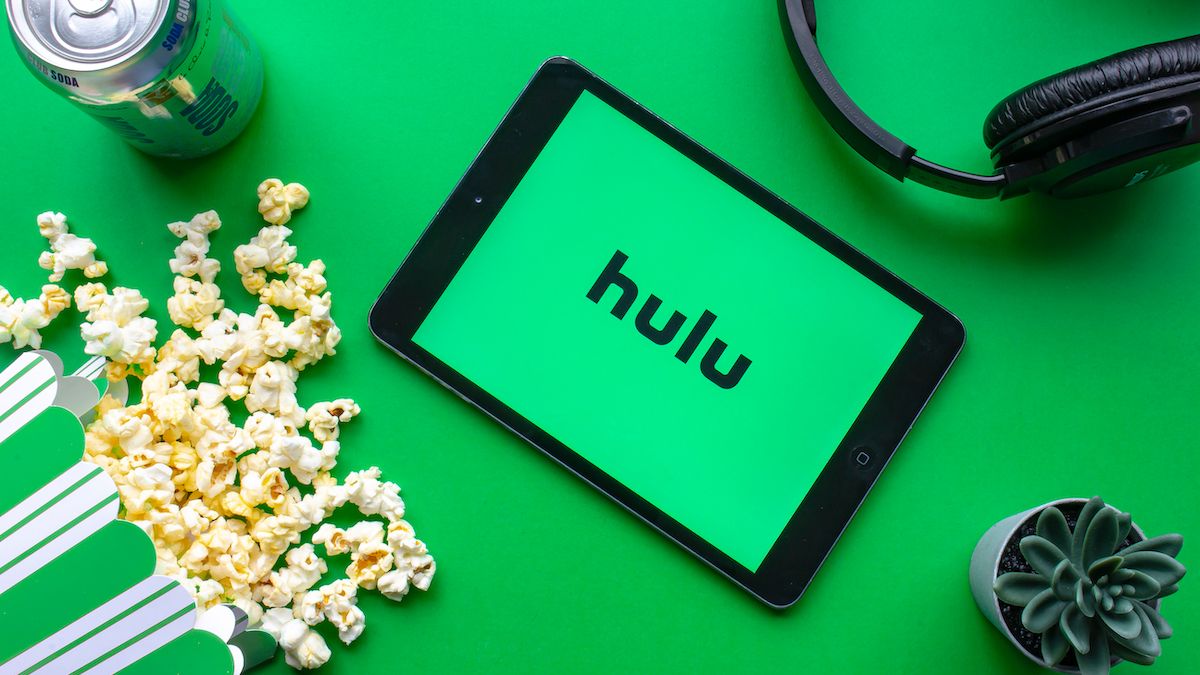 Hulu logo on a tablet