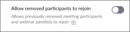 remove participants for good option