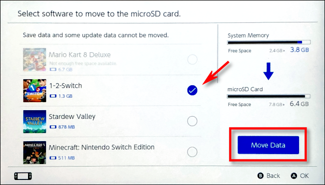 Select Software to move on Nintendo Switch