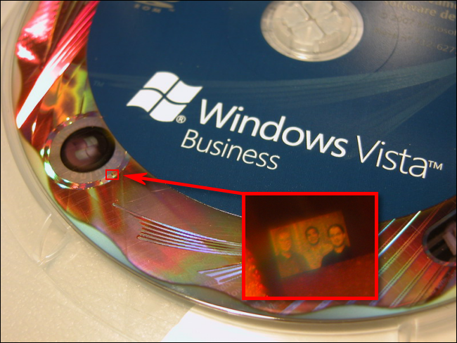 The Windows Vista security team hologram photo.