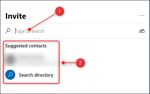 Type the person's name or select it from the &quot;Suggested Contacts&quot; list.