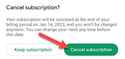 Tap &quot;Cancel Subscription.&quot;