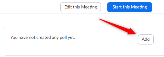Add a new poll for the selected meeting