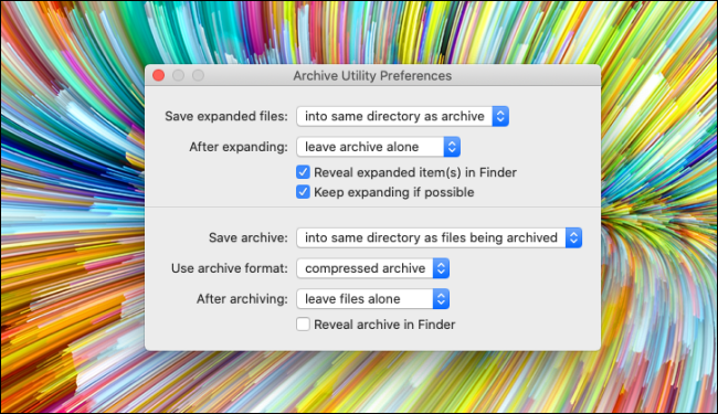 Archive Utility Preferences