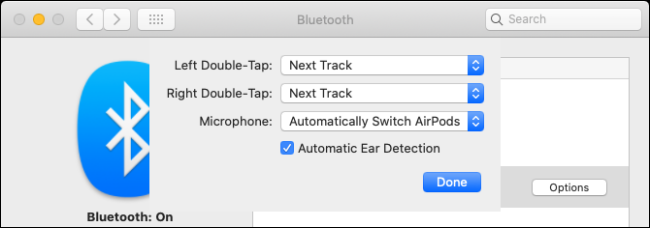Change AirPods settings on Mac