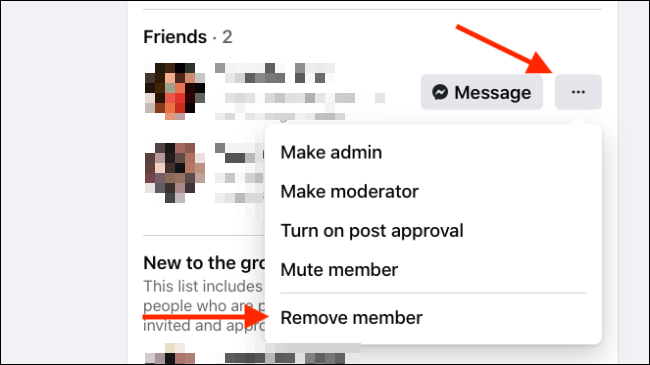 Click Remove Member from Member menu