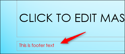 Edited footer text in Master Slide