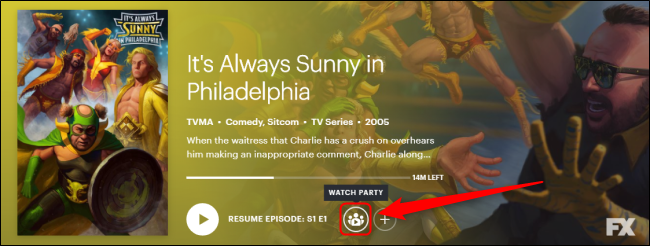 Hulu Watch Party Button