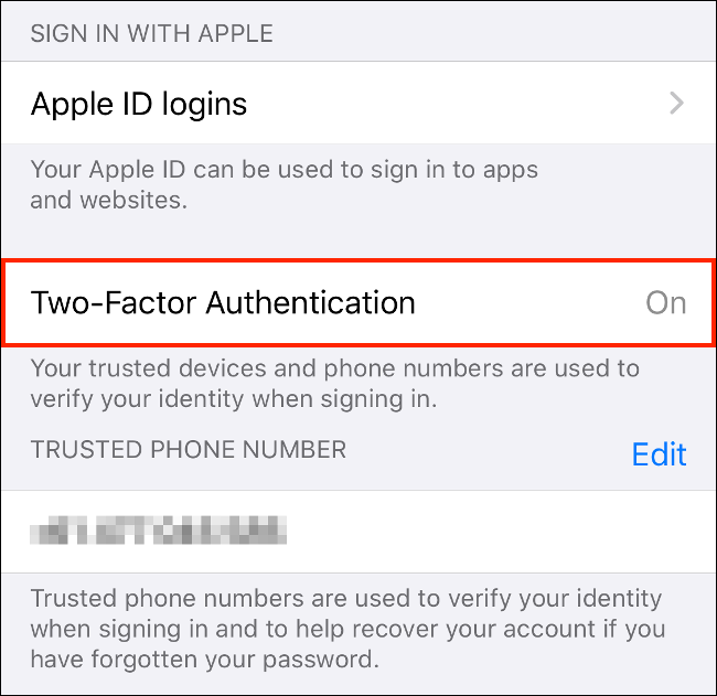 Enable Two-Factor Authentication on an iPhone