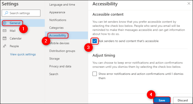 Microsoft Outlook Provide Accessible Content