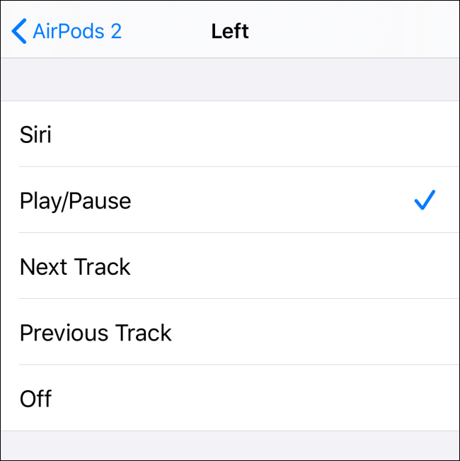 Switch to a different action for double tap gesture on AirPods