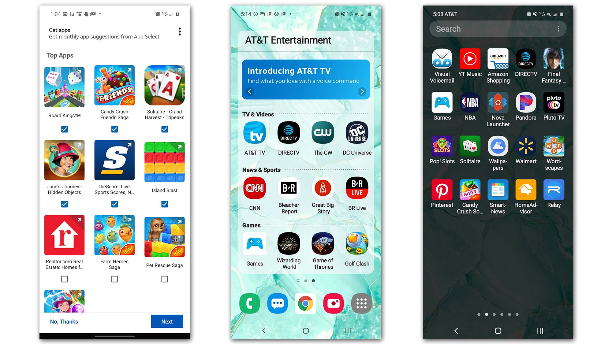 Galaxy A51 user interface screenshots 