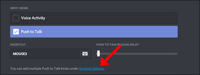 discord push to talk keybind settings