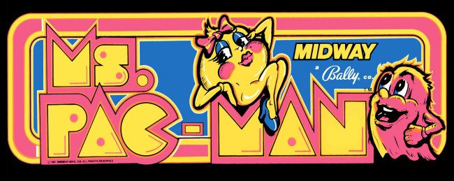 Ms. Pac-Man Arcade Marquee