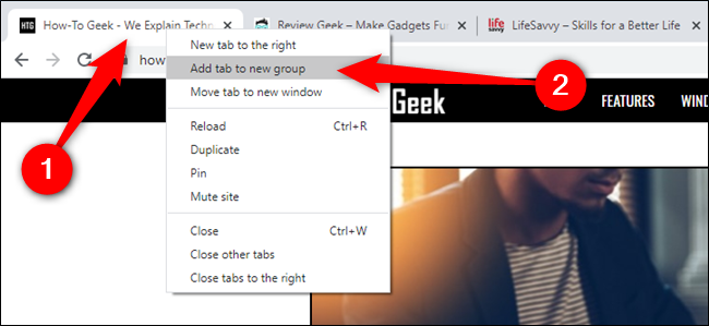 Right-click on a tab and then select "Add Tab To New Group"