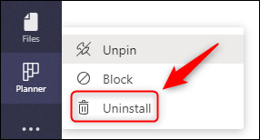 Select &quot;Uninstall&quot; to uninstall an app from the sidebar.