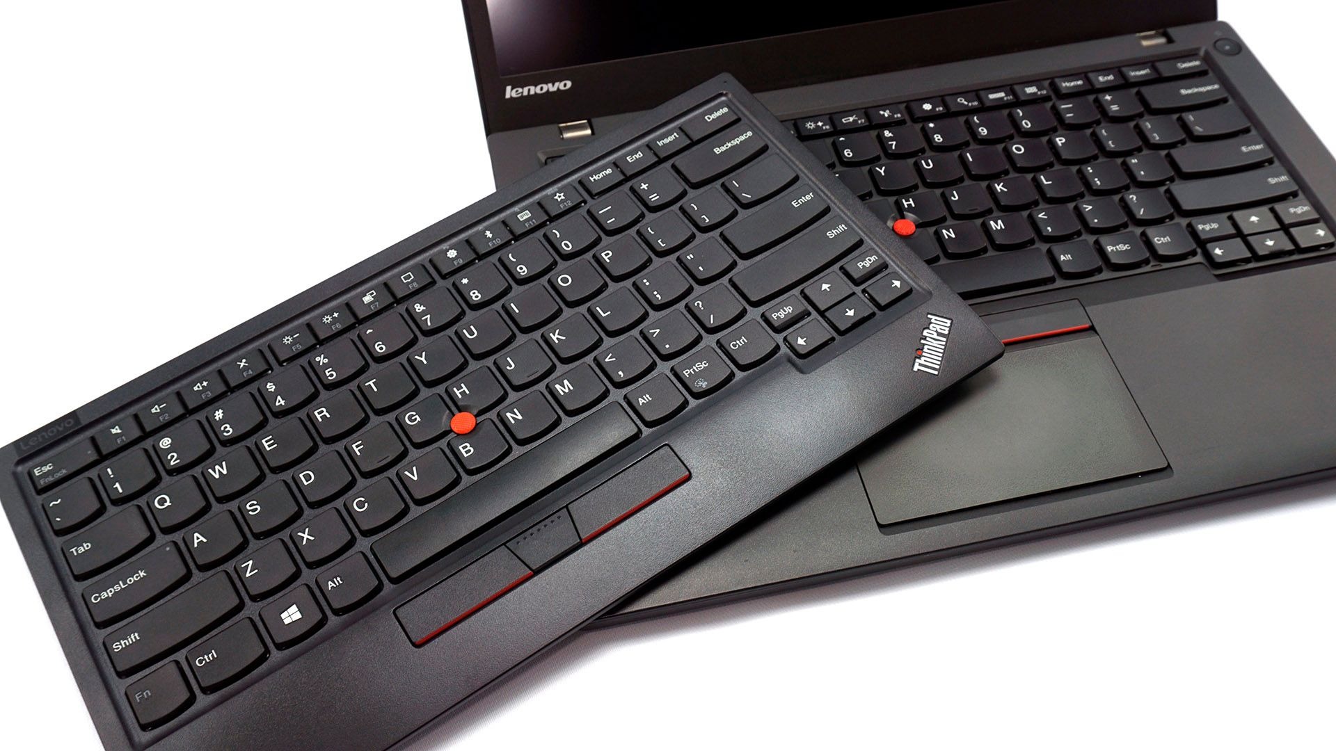 ThinkPad keyboard and laptop